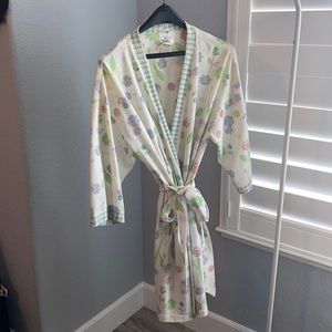 Flower print robe